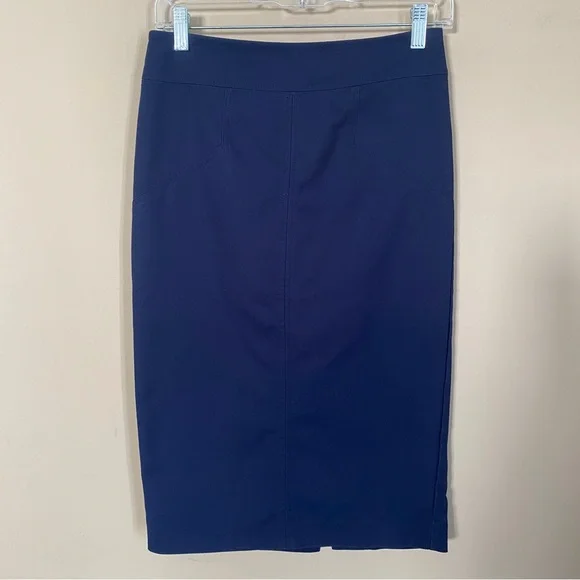 New York & Co Dark Blue Button Skirt Suit - Picture 13 of 15